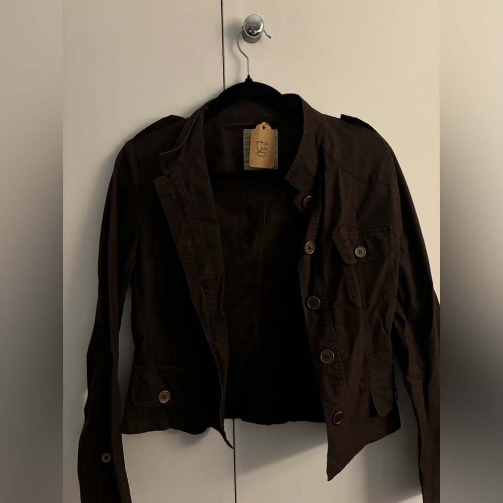 Vintage chocolate brown light coat